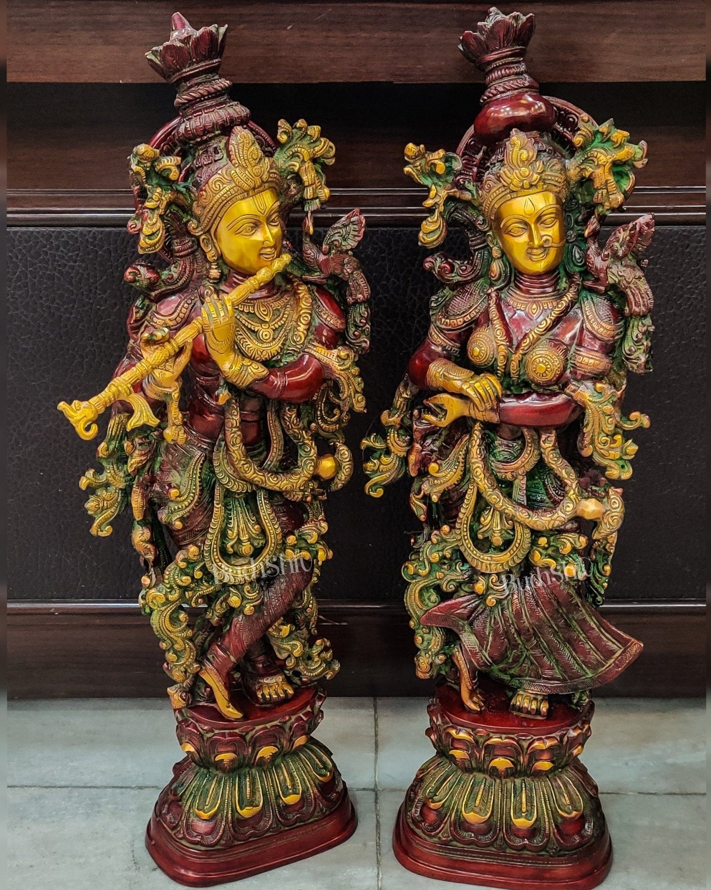 Radha Krishna Brass idols 29 inches