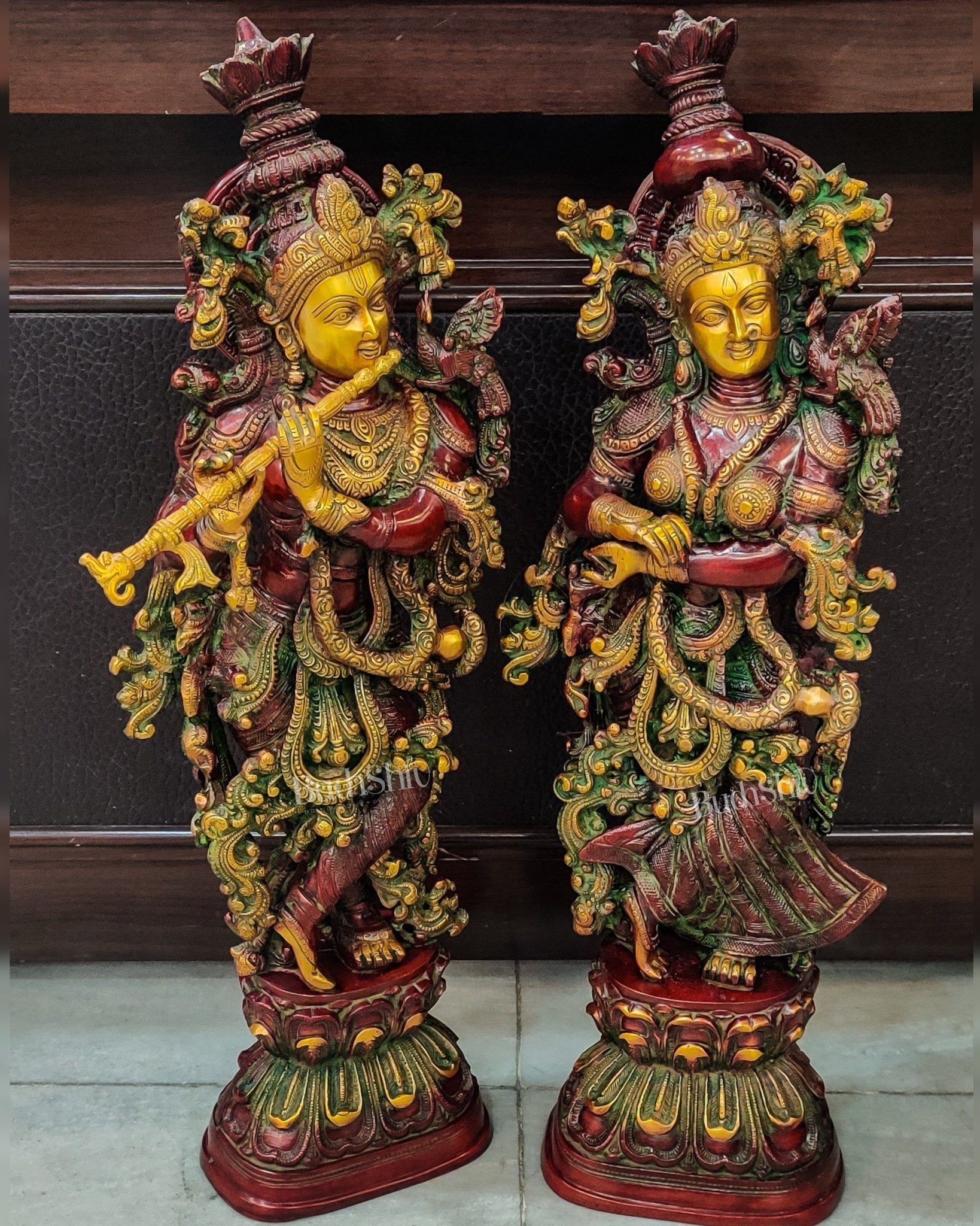 Radha Krishna Brass idols 29 inches