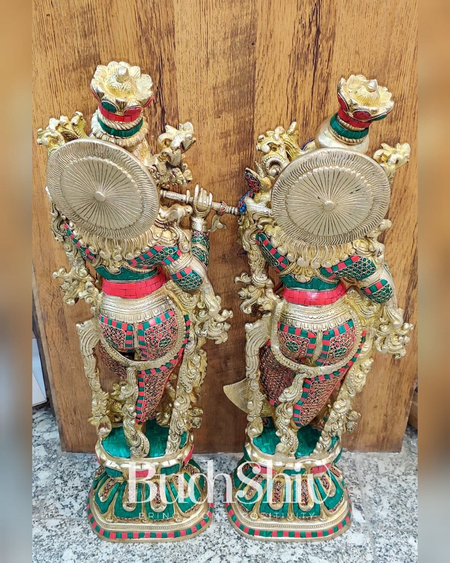 Radha Krishna Brass idols 29 inches