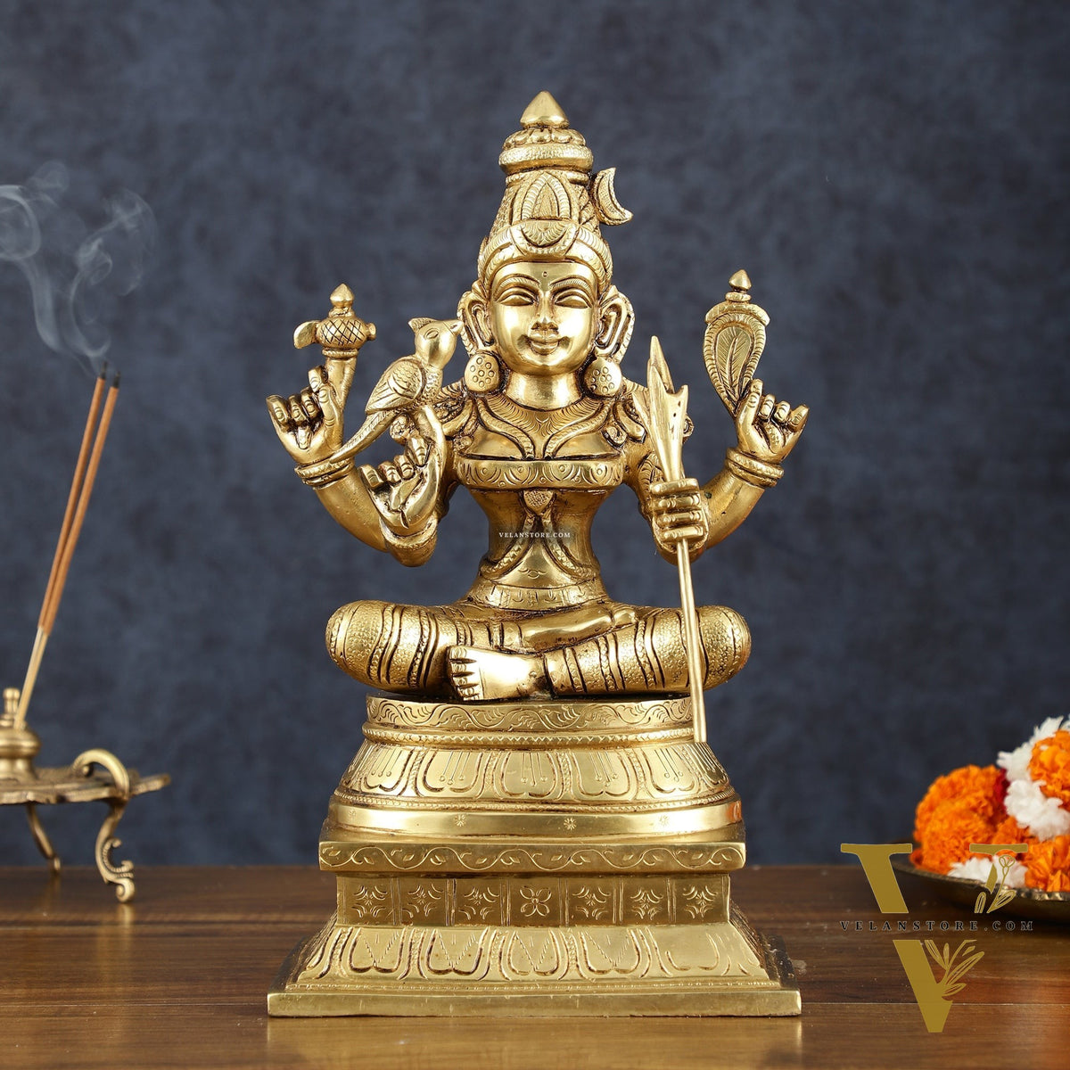 Rajarajeshwari Lalita Devi, Kamakshi, Brass idol 12"