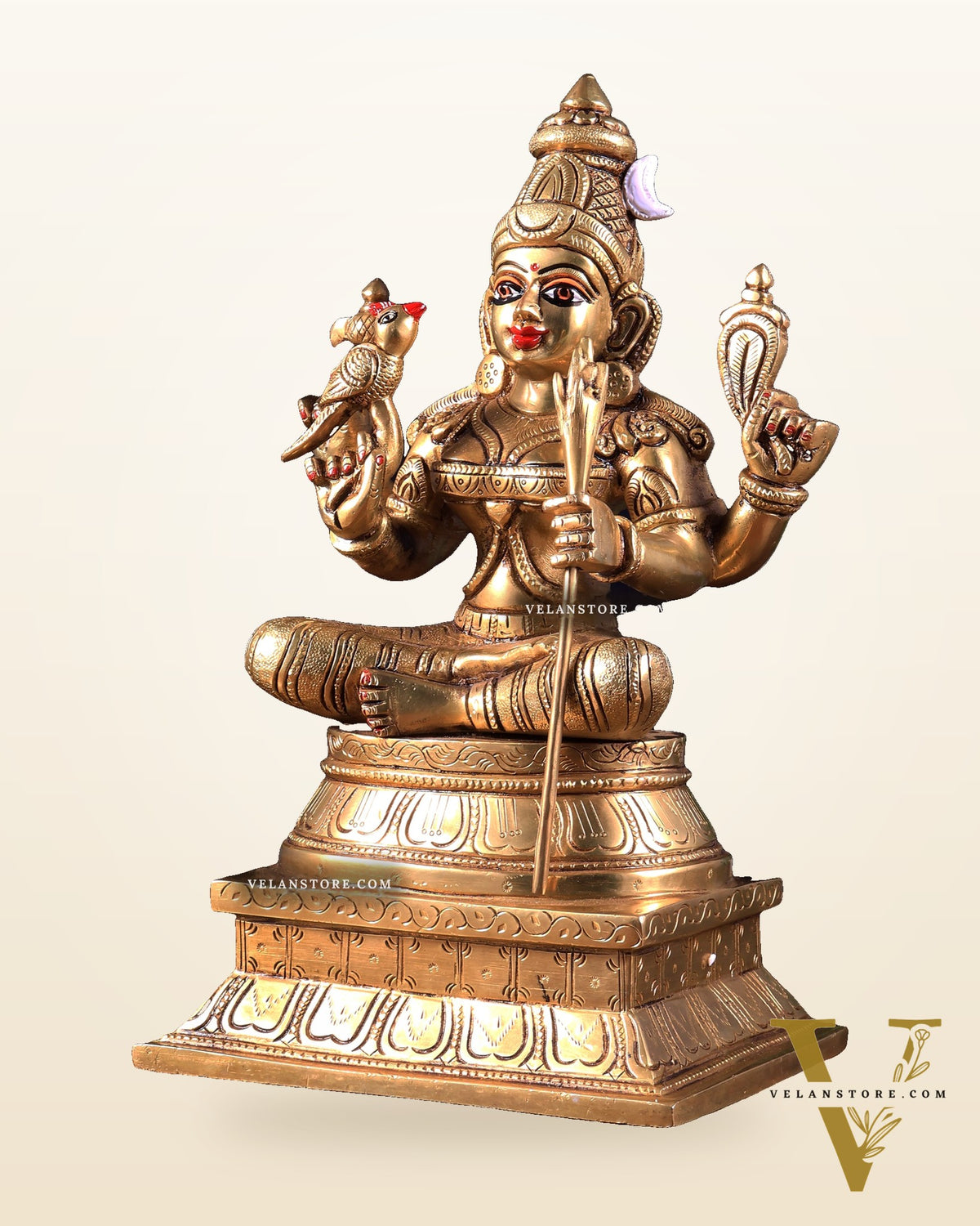 Rajarajeshwari Lalita Devi, Kamakshi, Brass idol 12"