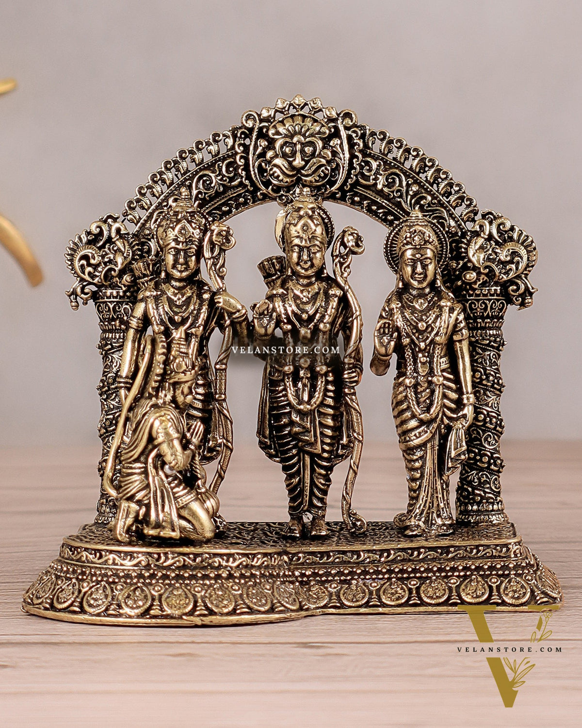 Ram Darbar Pure Brass Superfine Idol with Intricate Carvings