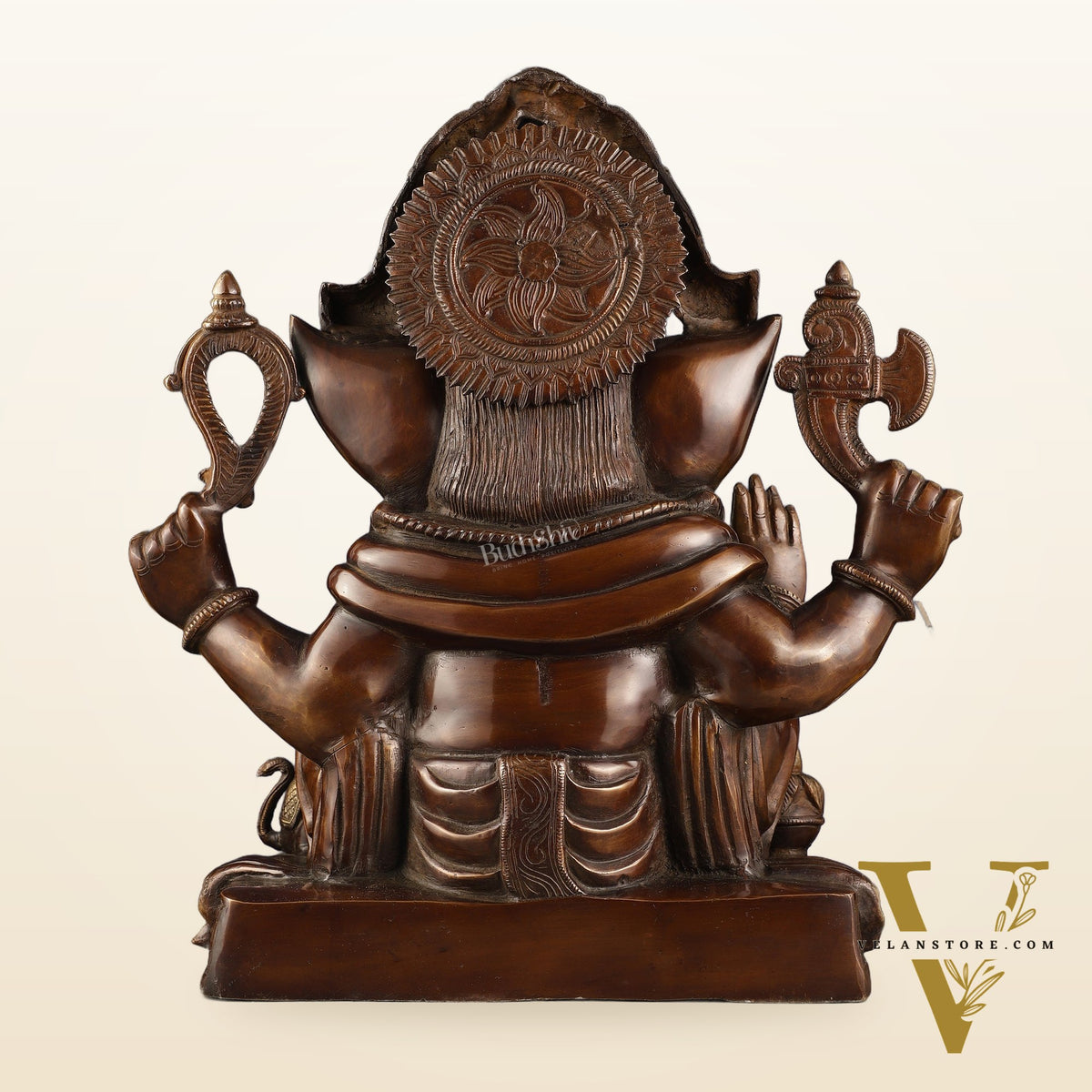 Rare Vinayaka Statue: Pure Brass with Antique Tone | 18.5 inch