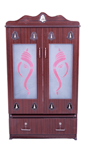 வீட்டு அலங்காரம் மற்றும் வழிபாட்டிற்கான அழகான 4-பிரேம் பூஜா ஸ்டாண்ட்