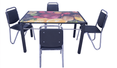 Modern Dining Set FDT 30560F/230281 - 4 Seater Table & 2 Chairs-1