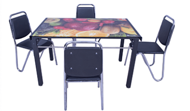 Modern Dining Set FDT 30560F/230281 - 4 Seater Table & 2 Chairs-1