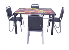 Modern Dining Set FDT 30560F/230281 - 4 Seater Table & Chairs-1