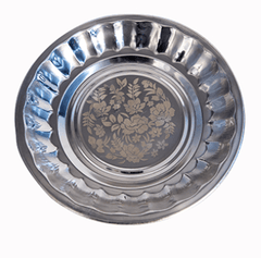 SS PLATE GURUDEV(Set of 3) 18.5X18.5X22-1