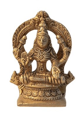 Brass Vigraham Vishalatchi: Handcrafted Indian Home Decor-1