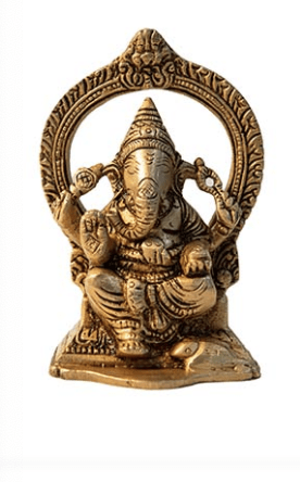 Brass Vigraham Pillaiyar Statue: Handcrafted Hindu God Sculpture for Home Decor