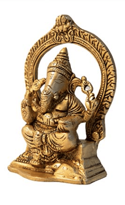 Brass Vigraham Pillaiyar Statue: Handcrafted Hindu God Sculpture for Home Decor