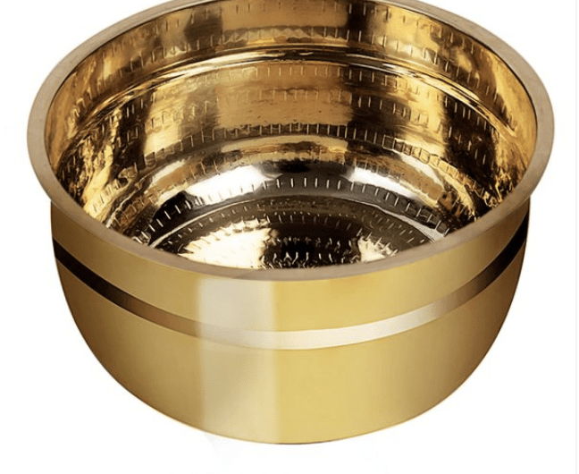 Brass Vana Chatti: Handcrafted Traditional Indian Cooking Pot
