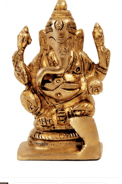 Brass Ganesha/Vinayagar Vigrahaam: Handcrafted Hindu Deity Statues-1