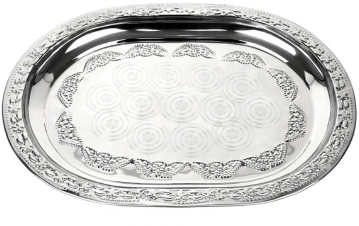 Stainless Steel Tray - Durable & Stylish Serving Tray for Home & Kitchen-1