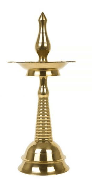 Brass Kerala Vilakku - Traditional Indian Oil Lamp for Home Decor