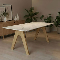 Marble Top Rectangular 4 Seater Dining Table
