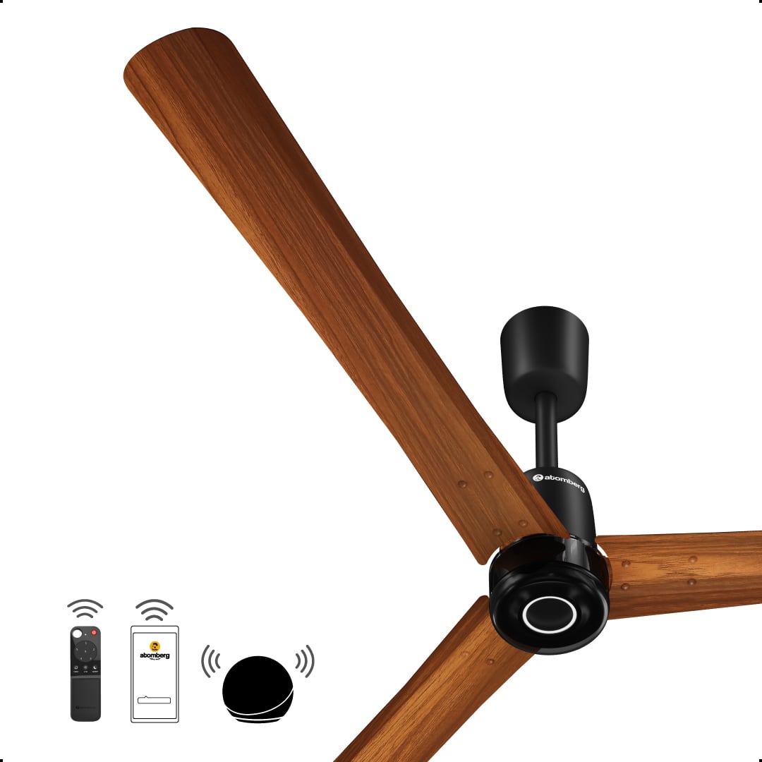 atomberg Renesa Elite Smart 900mm BLDC Ceiling Fan with IoT & Remote | 35W | 180 CMM Air Delivery | Advance Air+ Technology | Moonbeam Light | Low Noise | 5 Year Warranty (Golden Oakwood)