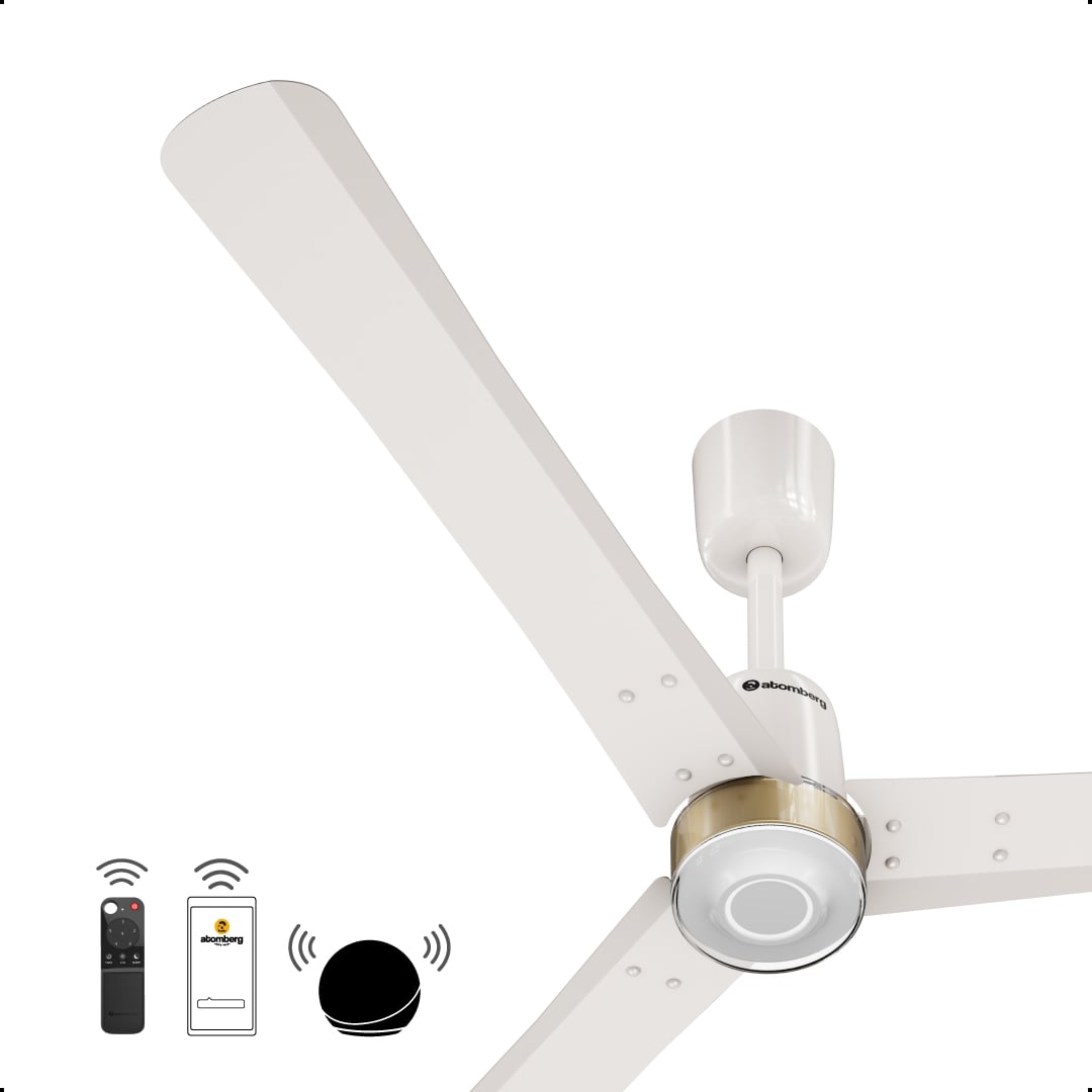 atomberg Renesa Elite Smart 600mm BLDC Ceiling Fan with IoT & Remote | 32W | 112 CMM Air Delivery | Advance Air+ Technology | Moonbeam Light | Low Noise | 5 Year Warranty (Pearl White)