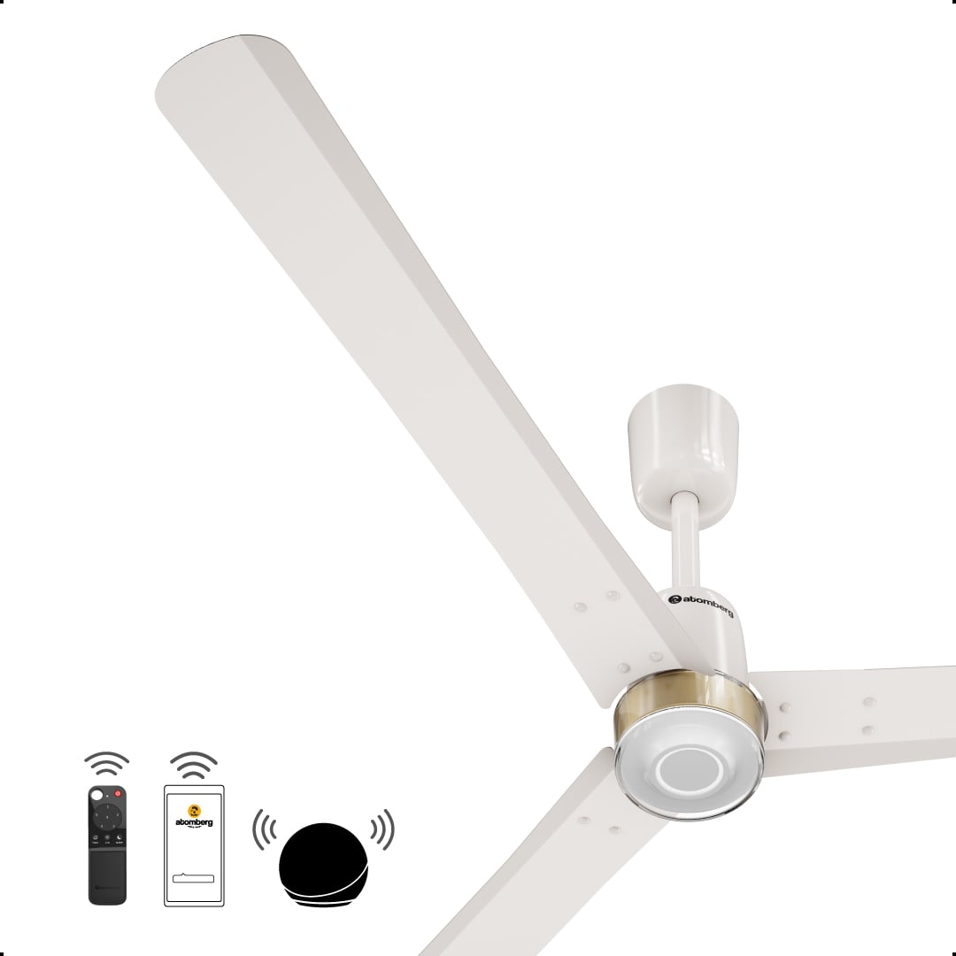 atomberg Renesa Elite Smart 900mm BLDC Ceiling Fan with IoT & Remote | 35W | 180 CMM Air Delivery | Advance Air+ Technology | Moonbeam Light | Low Noise | 5 Year Warranty (Pearl White)