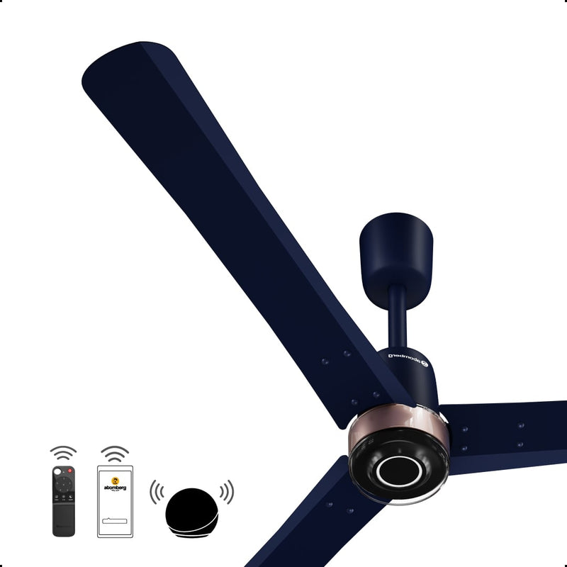 atomberg Renesa Elite Smart 600mm BLDC Ceiling Fan with IoT & Remote | 32W | 112 CMM Air Delivery | Advance Air+ Technology | Moonbeam Light | Low Noise | 5 Year Warranty (Ritz Blue)