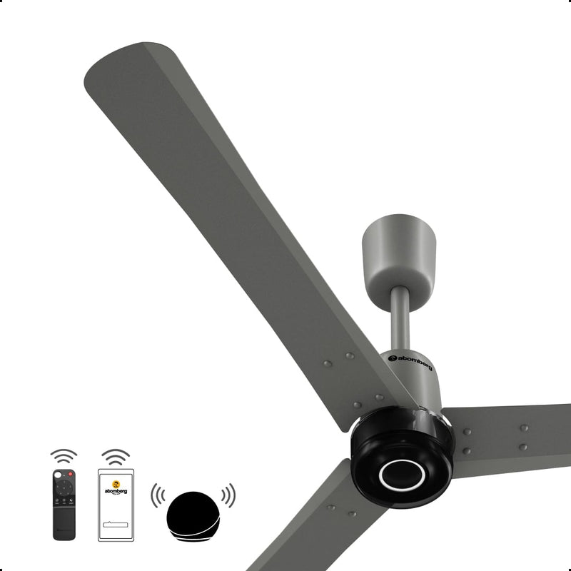 atomberg Renesa Elite Smart 600mm BLDC Ceiling Fan with IoT & Remote | 32W | 112 CMM Air Delivery | Advance Air+ Technology | Moonbeam Light | Low Noise | 5 Year Warranty (Sand Grey)
