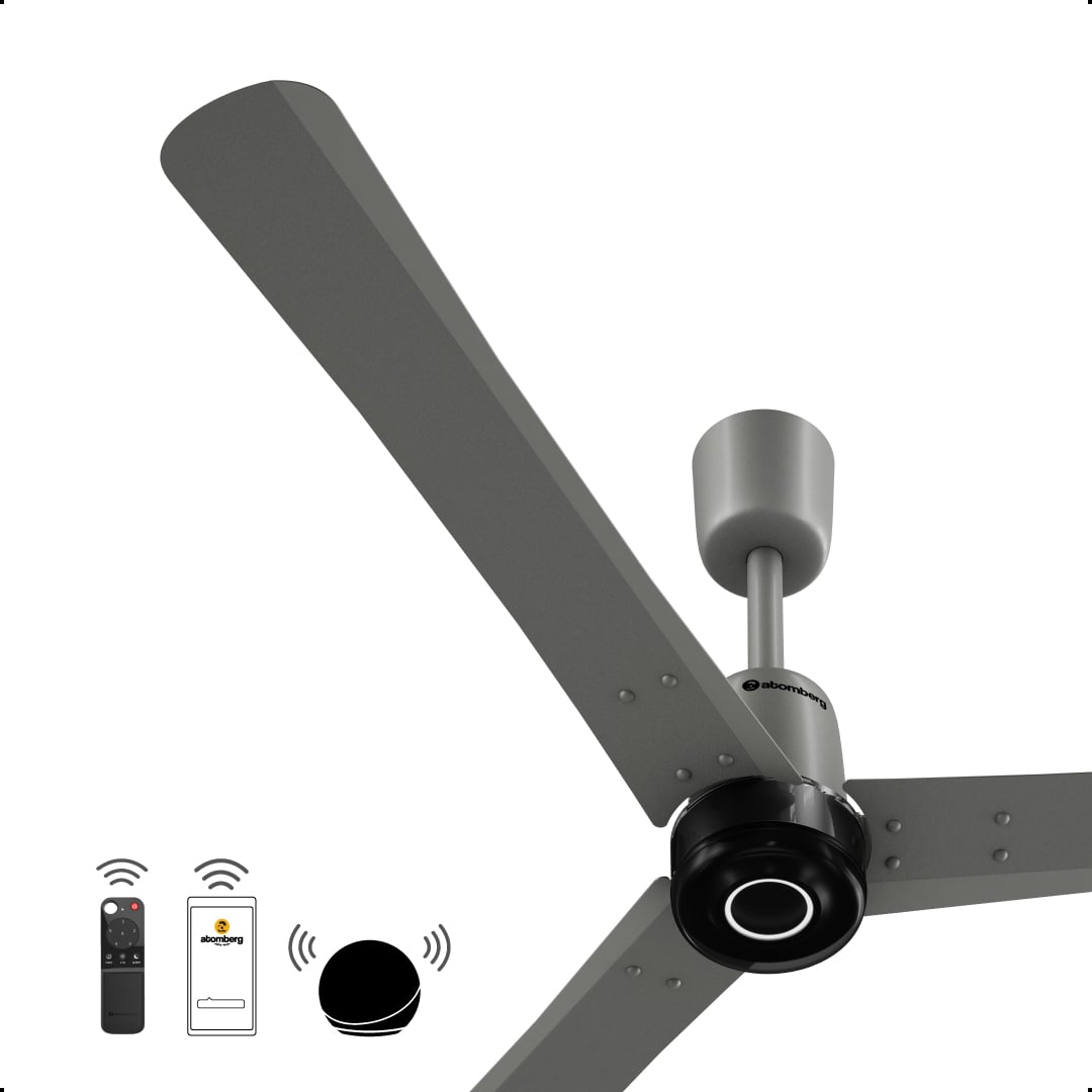 atomberg Renesa Elite Smart 900mm BLDC Ceiling Fan with IoT & Remote | 35W | 180 CMM Air Delivery | Advance Air+ Technology | Moonbeam Light | Low Noise | 5 Year Warranty (Sand Grey)