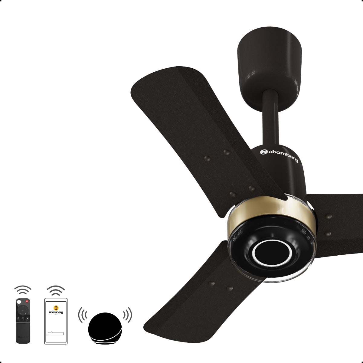 atomberg Renesa Elite Smart 600mm BLDC Ceiling Fan with IoT & Remote | 32W | 112 CMM Air Delivery | Advance Air+ Technology | Moonbeam Light | Low Noise | 5 Year Warranty (Earth Brown)