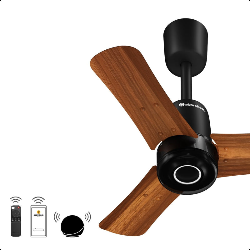 atomberg Renesa Elite Smart 900mm BLDC Ceiling Fan with IoT & Remote | 35W | 180 CMM Air Delivery | Advance Air+ Technology | Moonbeam Light | Low Noise | 5 Year Warranty (Golden Oakwood)
