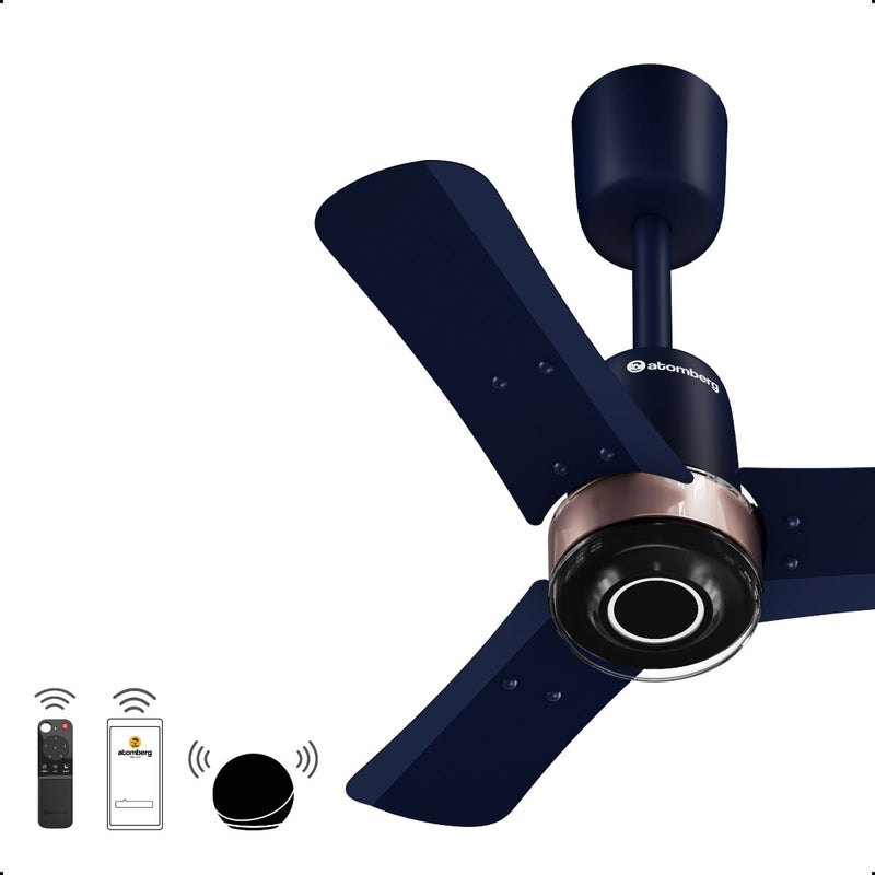 atomberg Renesa Elite Smart 600mm BLDC Ceiling Fan with IoT & Remote | 32W | 112 CMM Air Delivery | Advance Air+ Technology | Moonbeam Light | Low Noise | 5 Year Warranty (Ritz Blue)
