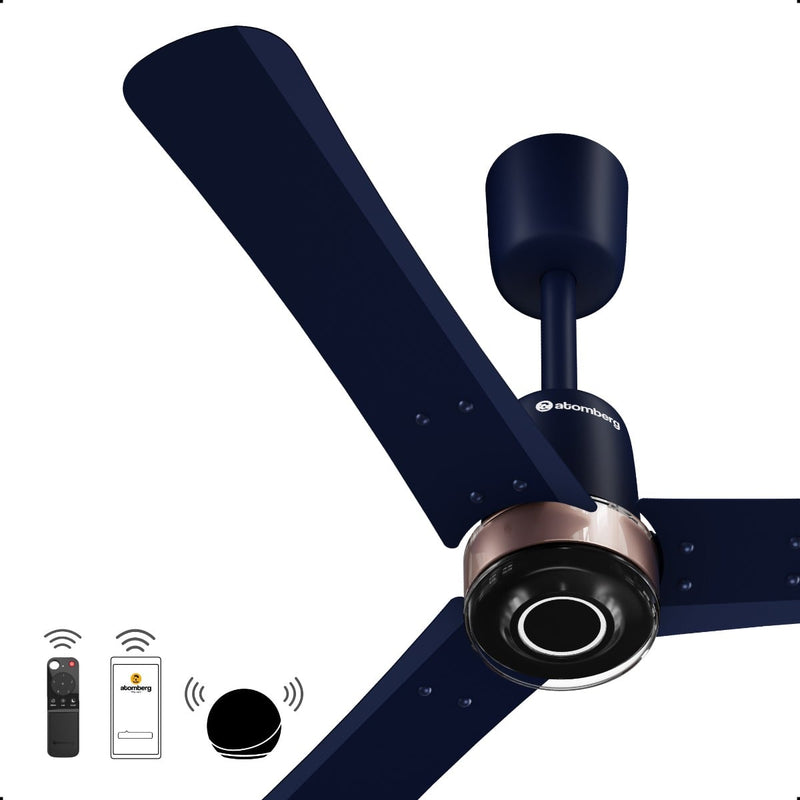 atomberg Renesa Elite Smart 600mm BLDC Ceiling Fan with IoT & Remote | 32W | 112 CMM Air Delivery | Advance Air+ Technology | Moonbeam Light | Low Noise | 5 Year Warranty (Ritz Blue)