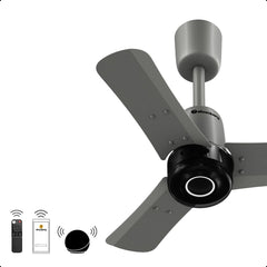 atomberg Renesa Elite Smart 900mm BLDC Ceiling Fan with IoT & Remote | 35W | 180 CMM Air Delivery | Advance Air+ Technology | Moonbeam Light | Low Noise | 5 Year Warranty (Sand Grey)