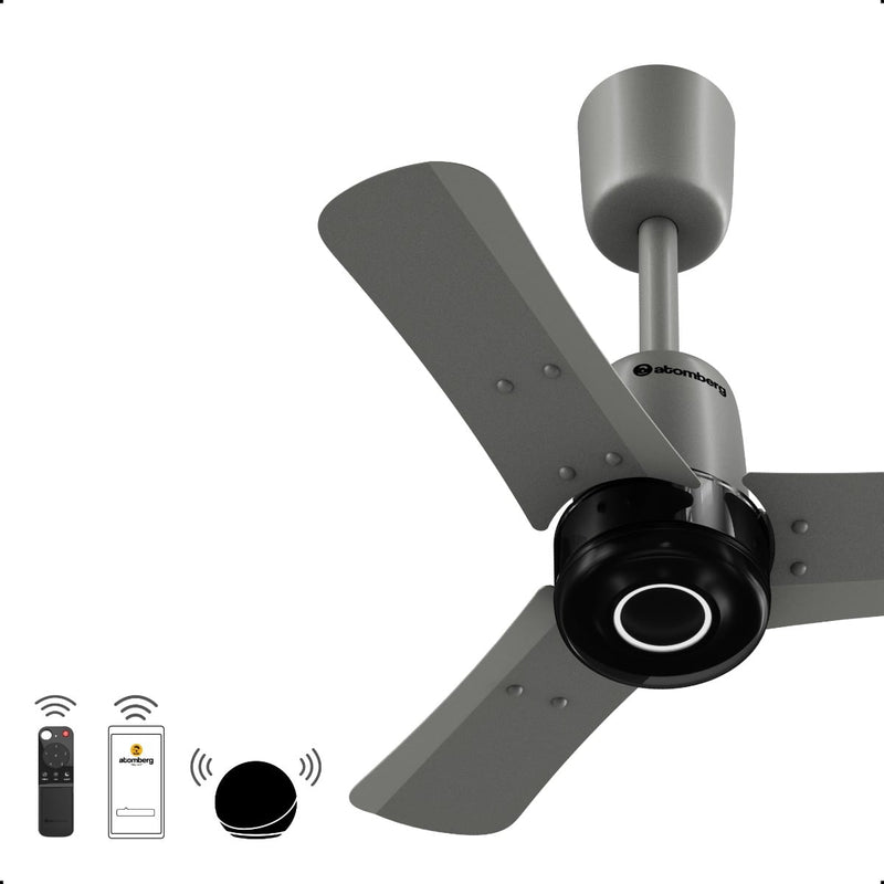 atomberg Renesa Elite Smart 900mm BLDC Ceiling Fan with IoT & Remote | 35W | 180 CMM Air Delivery | Advance Air+ Technology | Moonbeam Light | Low Noise | 5 Year Warranty (Sand Grey)
