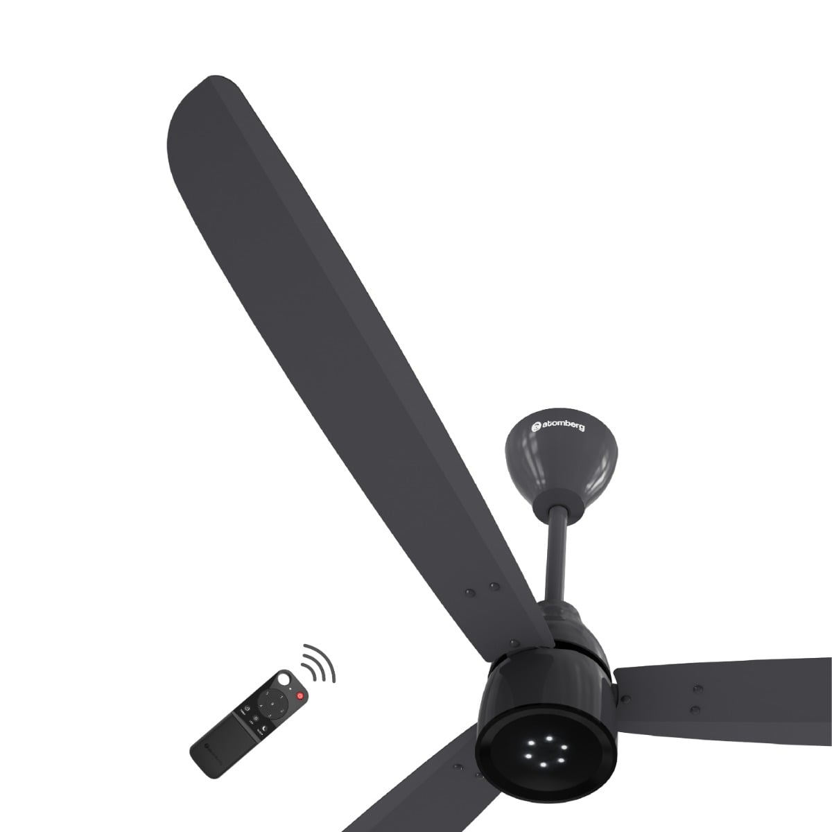 atomberg Renesa Enzel 1400mm BLDC Ceiling Fan with Remote | 5 Star | 35W | 255 CMM Air Delivery | LED Speed Indicator | Low Noise | 3 Year Warranty (Pebble Grey)