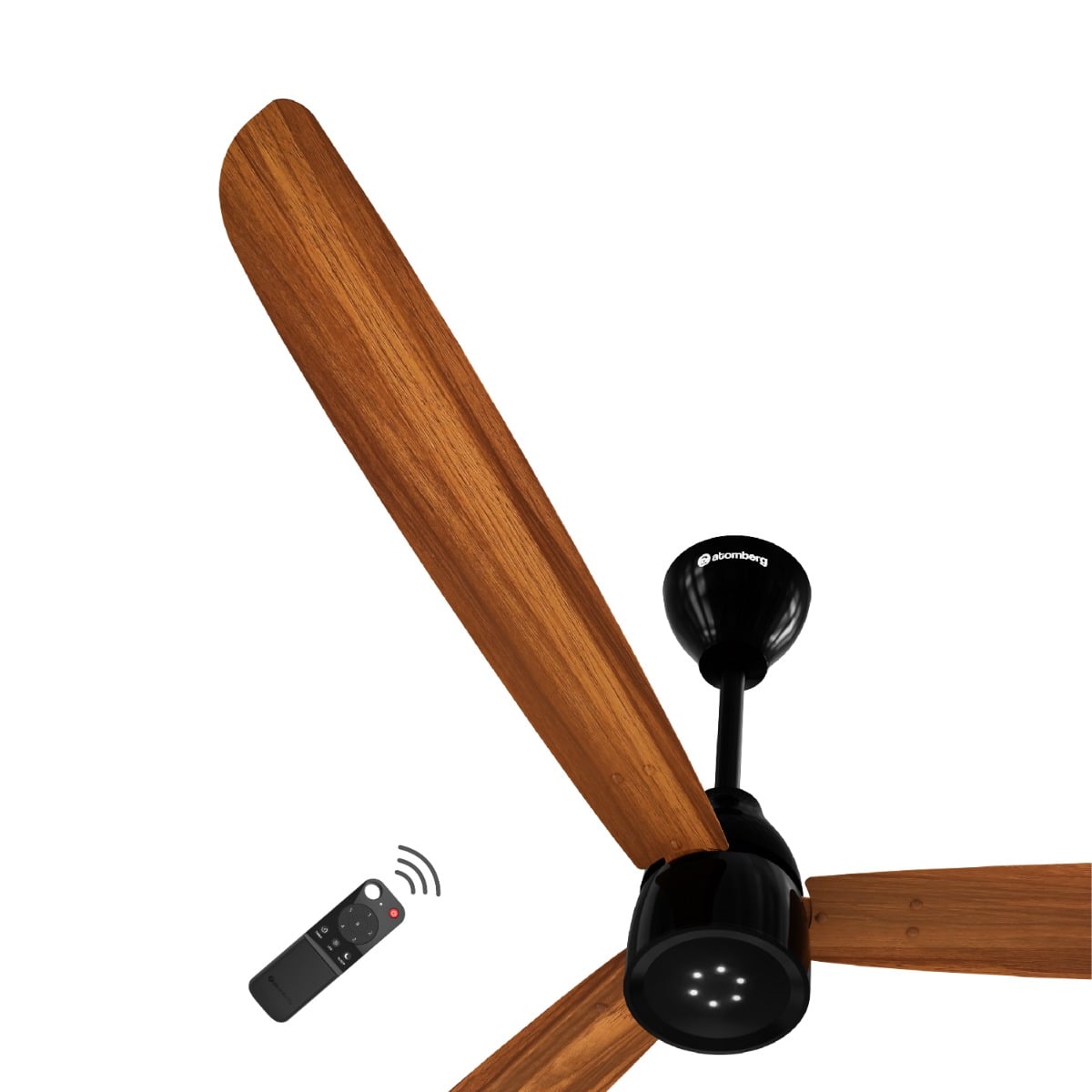 atomberg Renesa Enzel 1400mm BLDC Ceiling Fan with Remote | 5 Star | 35W | 255 CMM Air Delivery | LED Speed Indicator | Low Noise | 3 Year Warranty (Honey Maplewood)