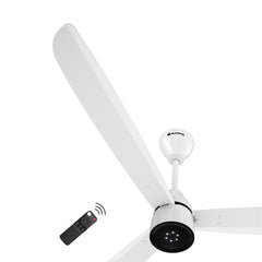 atomberg Renesa Enzel 1400mm BLDC Ceiling Fan with Remote | 5 Star | 35W | 255 CMM Air Delivery | LED Speed Indicator | Low Noise | 3 Year Warranty (Gloss White)