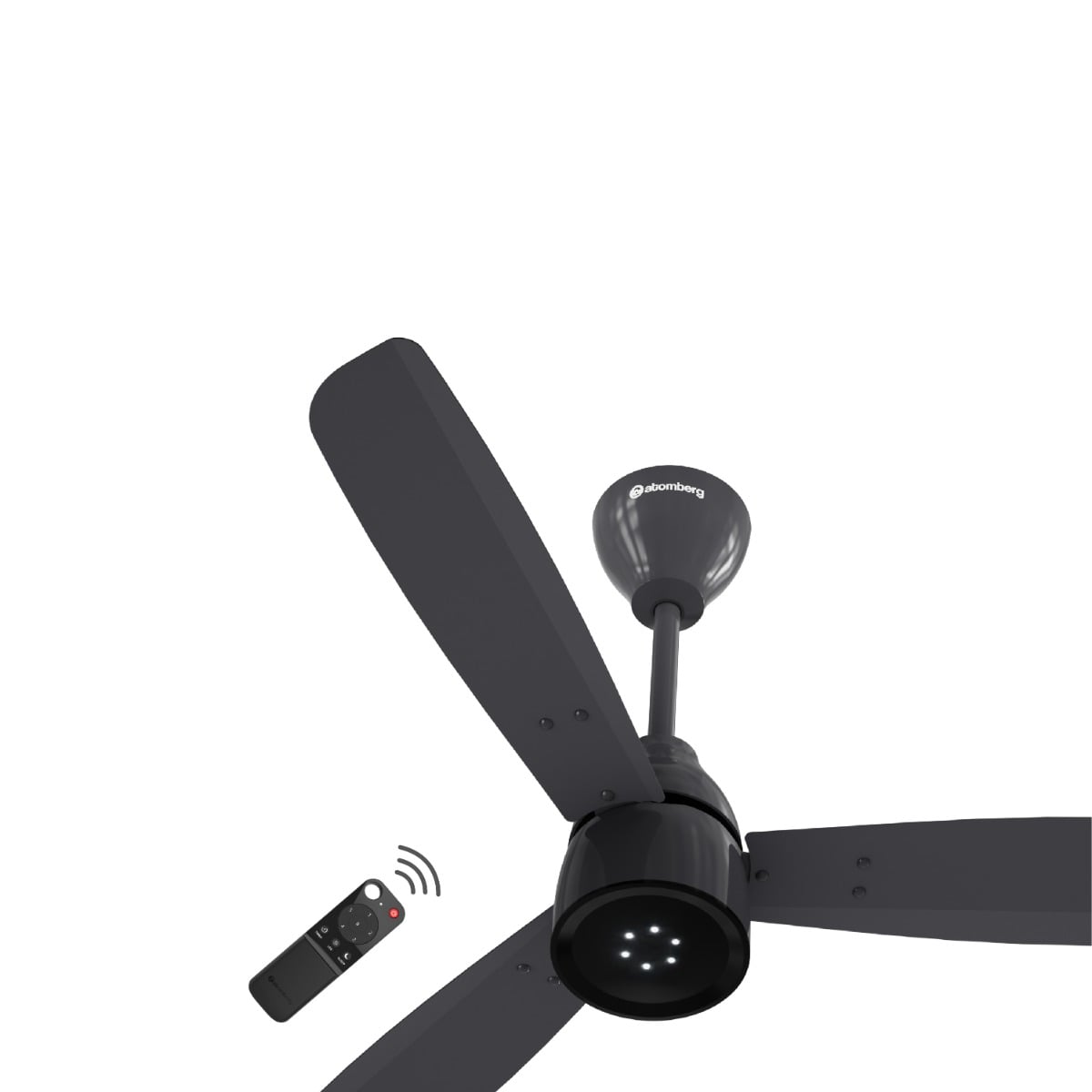 atomberg Renesa Enzel 900mm BLDC Ceiling Fan with Remote | 5 Star | 35W | 180 CMM Air Delivery | LED Speed Indicator | Low Noise | 3 Year Warranty (Pebble Grey)