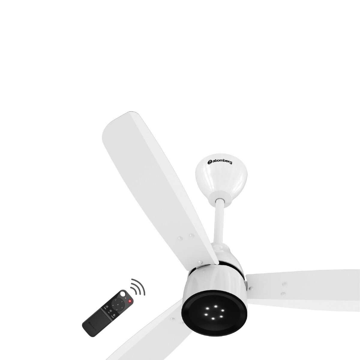 atomberg Renesa Enzel 900mm BLDC Ceiling Fan with Remote | 5 Star | 35W | 180 CMM Air Delivery | LED Speed Indicator | Low Noise | 3 Year Warranty (Gloss White)