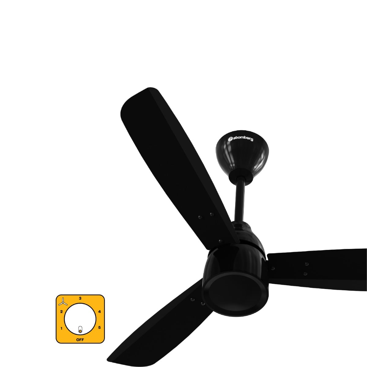 atomberg Renesa Prime 900mm BLDC Ceiling Fan with Regulator | 5 Star | 32W | Advance Air+ Technology | 180 CMM Air Delivery | Low Noise | 3 Year Warranty (Gloss Black)