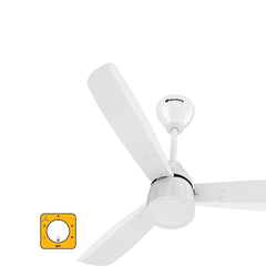 atomberg Renesa Prime 900mm BLDC Ceiling Fan with Regulator | 5 Star | 32W | Advance Air+ Technology | 180 CMM Air Delivery | Low Noise | 3 Year Warranty (Gloss White)