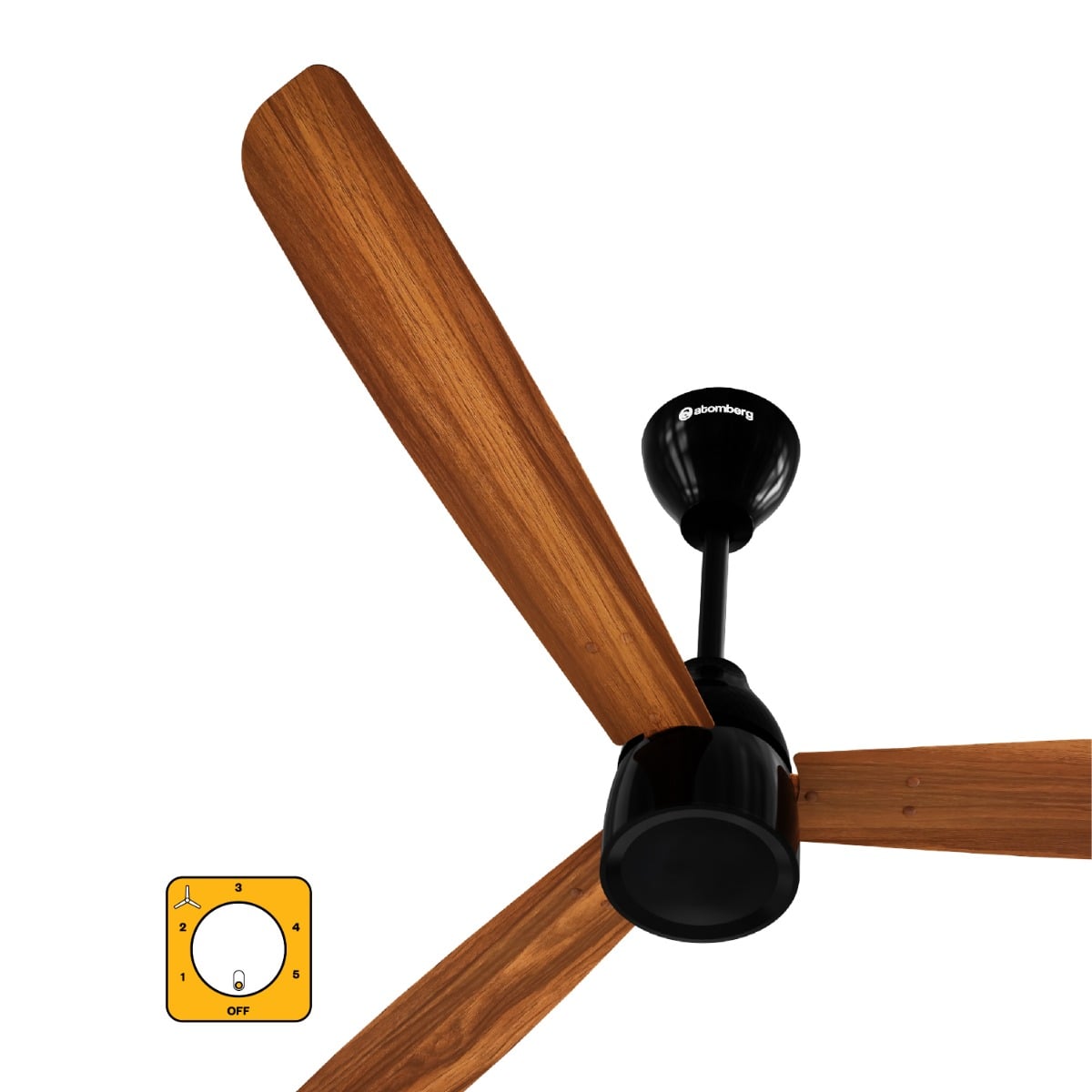 atomberg Renesa Prime 1200mm BLDC Ceiling Fan with Remote | 235 CMM Air Delivery | Advance Air+ Technology | LED Speed Indicator | Low Noise | 3 Year Warranty (Honey Maplewood)