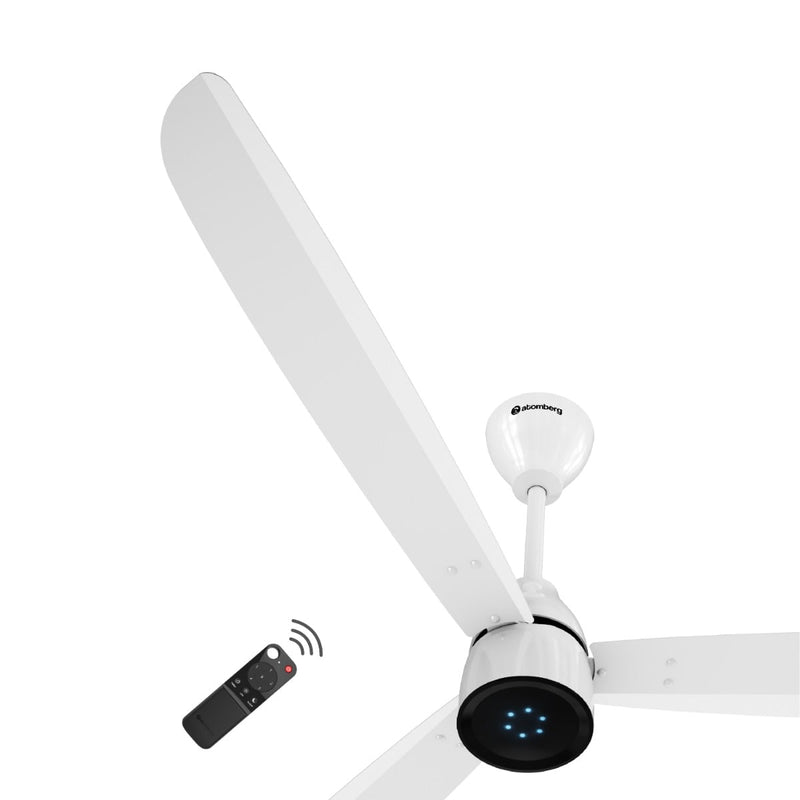 atomberg Renesa Prime 1400mm BLDC Ceiling Fan with Remote | 5 Star | 35W | 255 CMM Air Delivery | LED Speed Indicator | Low Noise | 3 Year Warranty (Gloss White)
