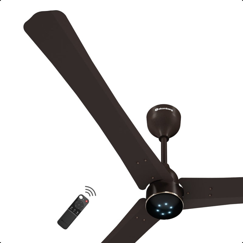 atomberg Renesa Halo Smart 1400mm BLDC Ceiling Fan with IoT & Remote | 35W | 250 CMM Air Delivery | Advance Air+ Technology | LED Speed Indicator | Low Noise | 3 Year Warranty (Blaze Brown)