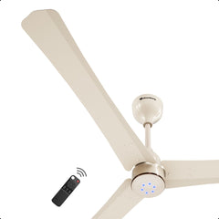 atomberg Renesa Halo Smart 1400mm BLDC Ceiling Fan with IoT & Remote | 35W | 250 CMM Air Delivery | Advance Air+ Technology | LED Speed Indicator | Low Noise | 3 Year Warranty (Gloss Seasand Ivory)