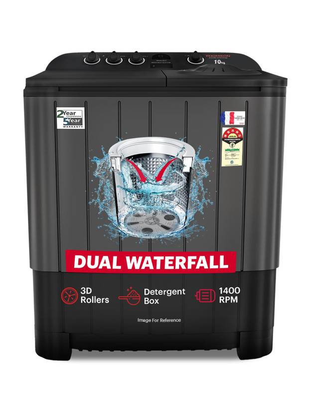 Thomson 10 kg 5 Star Aqua Magic with Double Waterfall, Detergent Box, 3D Rollers Technology, Magic Filter, Collar Scrubber, Turbo Dry Technology, (TSA1000SP)-1