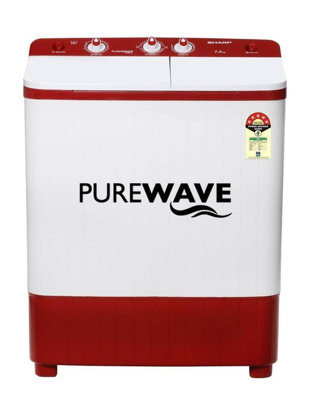 Sharp 7 kg Semi Automatic Top Load Washing Machine Red, White (ES-SD70NB-FR)-1