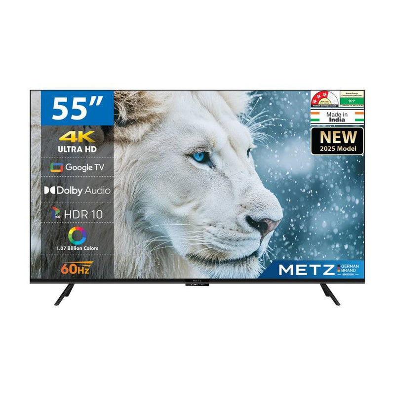 Metz Frameless 138 cm (55 inch) Ultra HD (4K) LED Smart Google TV with 30W Sound Output, Dolby Audio, HDR 10, HLG, Micro Border Design, 32GB Storage, (55G425E)-1