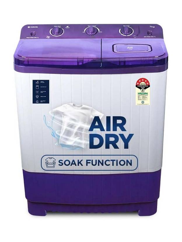 Motorola 7 kg Semi Automatic Top Load Washing Machine White, Purple (MTSA705NNNDP)-1