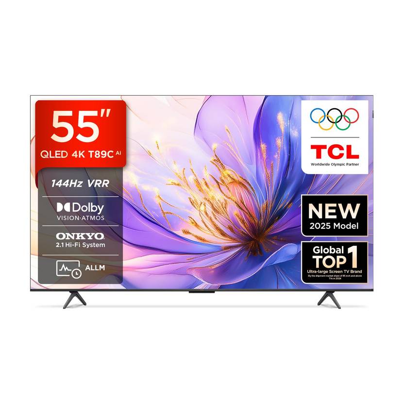 TCL T89C 139 cm (55 inch) QLED Ultra HD (4K) Smart Google TV with HVA Panel (55T89C)