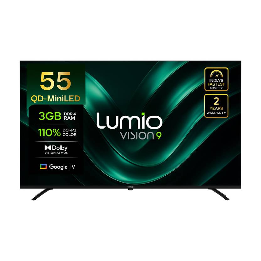 Lumio Vision 9 139 cm (55 inch) Ultra HD (4K) Mini LED Smart Google TV with 4K HDR Dolby Vision + Atmos 1000+ MiniLEDs and 900 Nits Peak Brightness (EPIC1-ADSG)-1