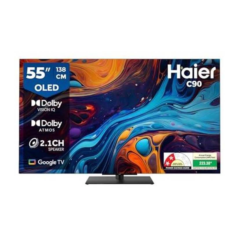 Haier C90 138 cm (55 inch) OLED Ultra HD (4K) Smart Google TV with Dolby Vision IQ (H55C90EUX)